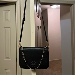 Black Pebble Leather Tory Burch Crossbody